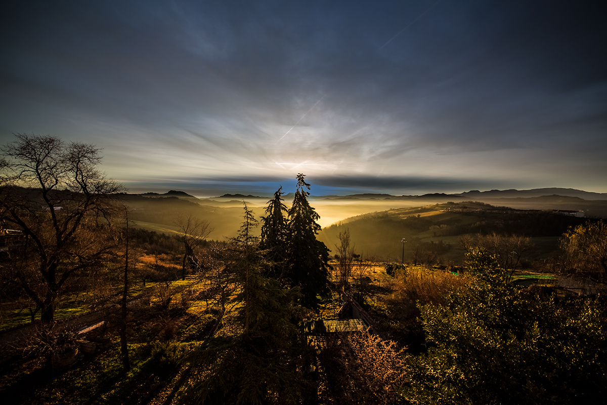 Sunrise from my home in front of San Marino