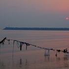 Sunrise in Caspian sea