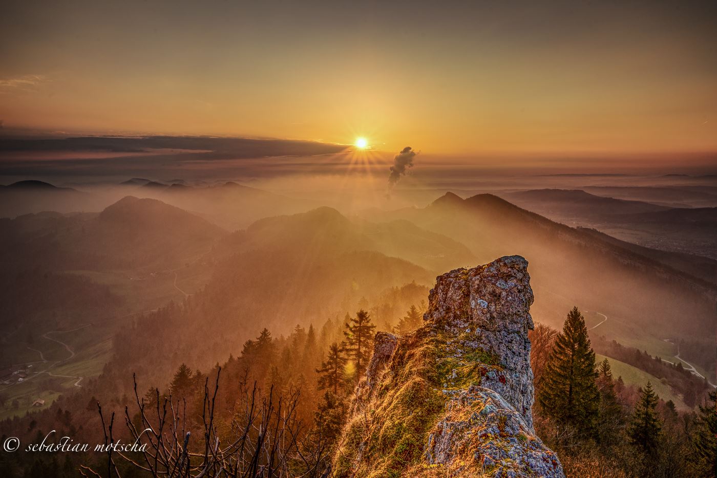 Sunrise in den Schweizer Bergen