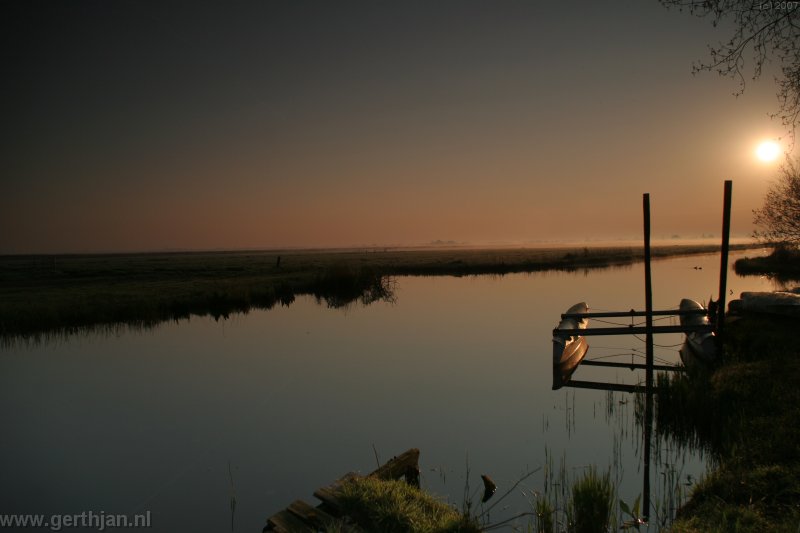 Sunrise in front of the house