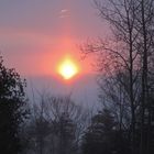 Sunrise In Ice Fog Over Lake Michigan, East Grand Traverse Bay