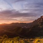 Sunrise in Montserrat mountain park 