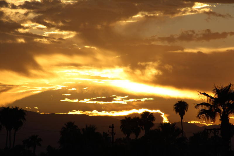 sunrise in Palm Springs