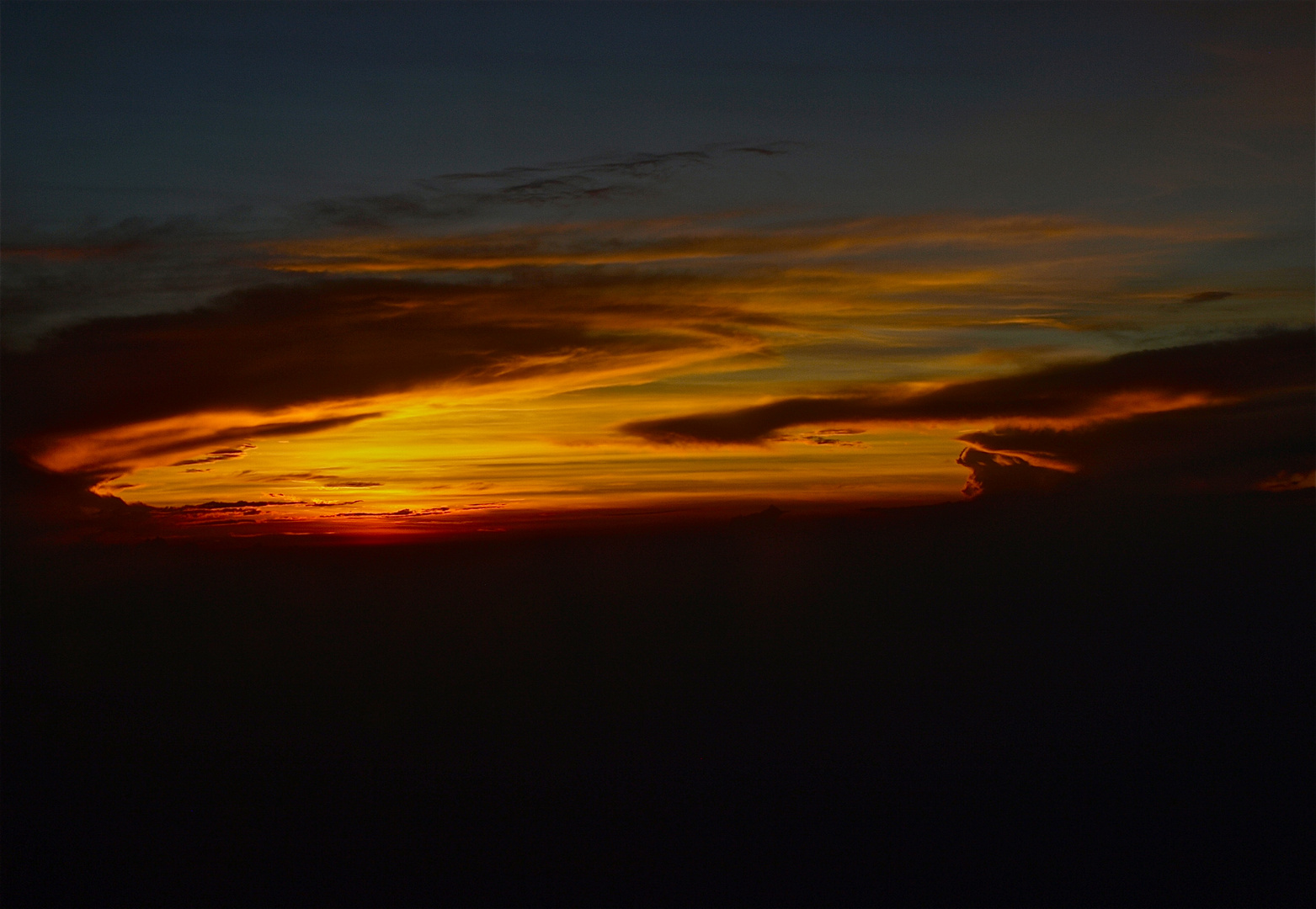 Sunrise in Thailand, over the clouds