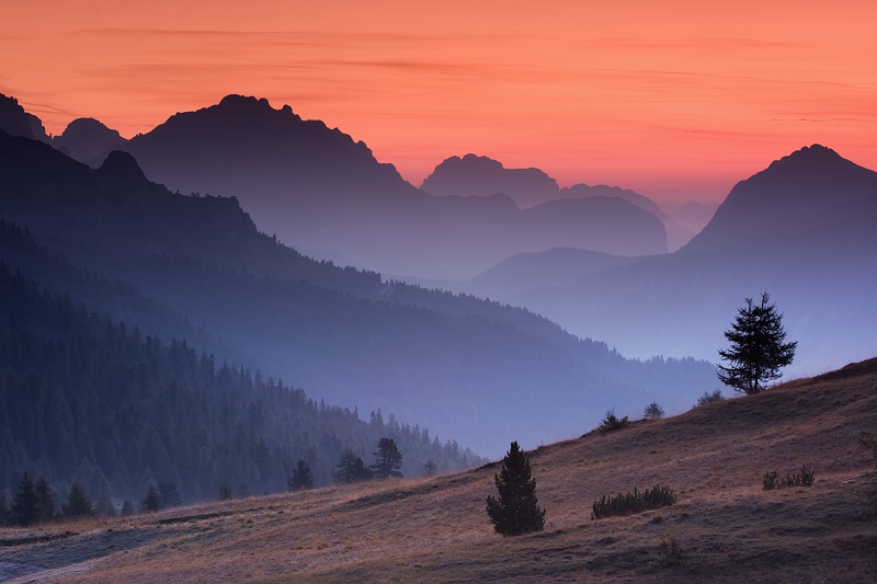 Sunrise in the Dolomites