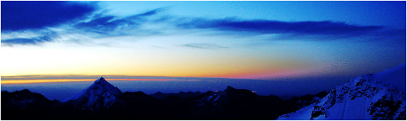 sunrise in the mountains