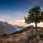 Sunrise in the swiss mountains