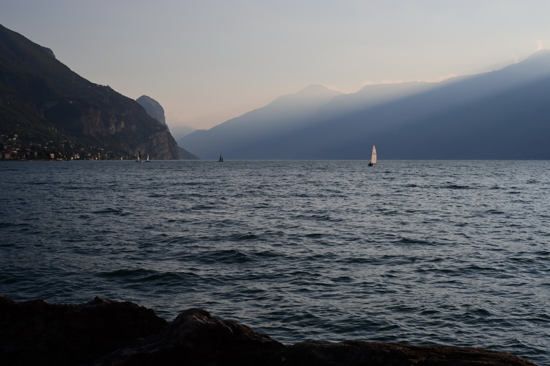 sunrise, lake garda, italy