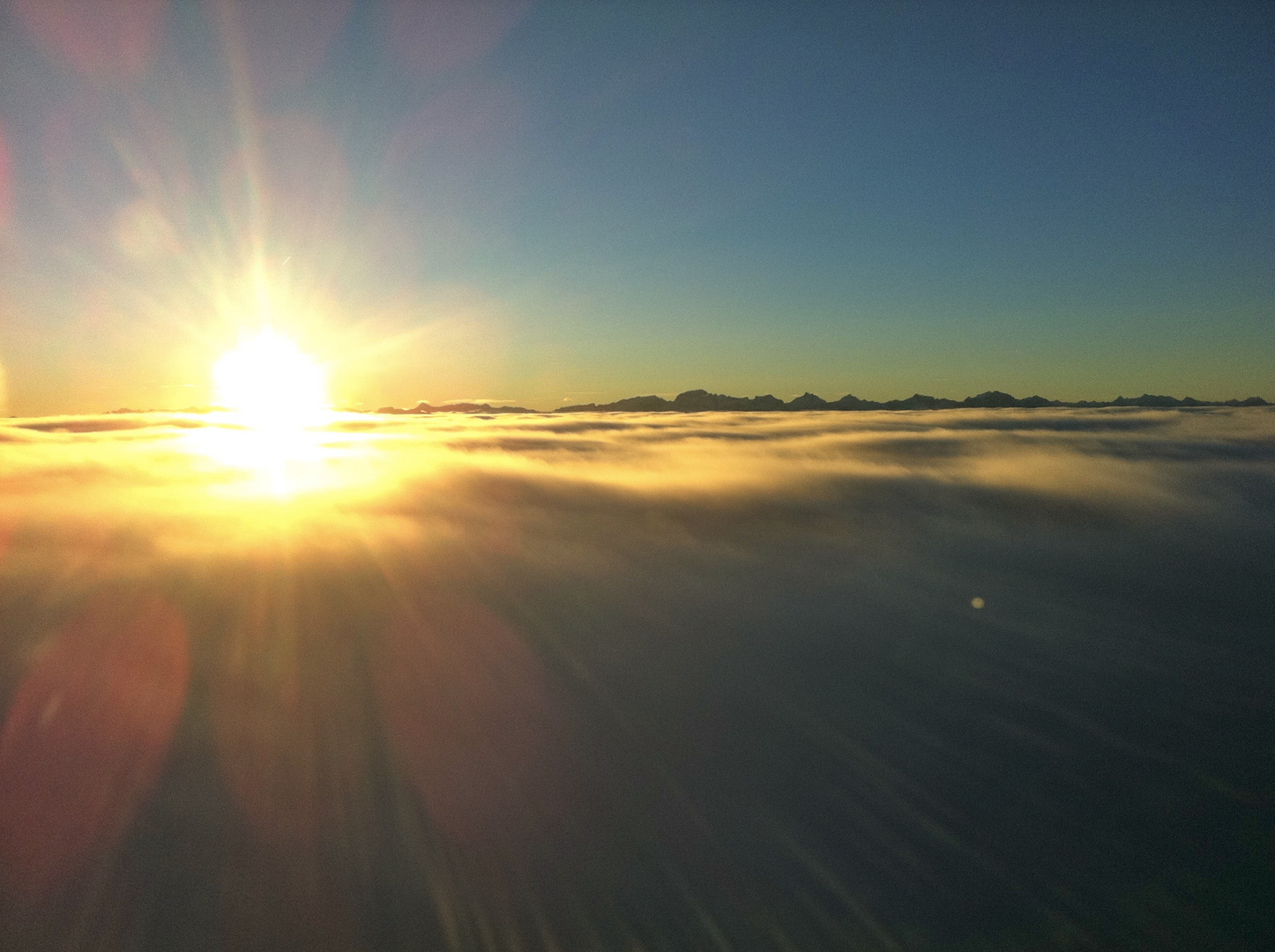 Sunrise near the Alps