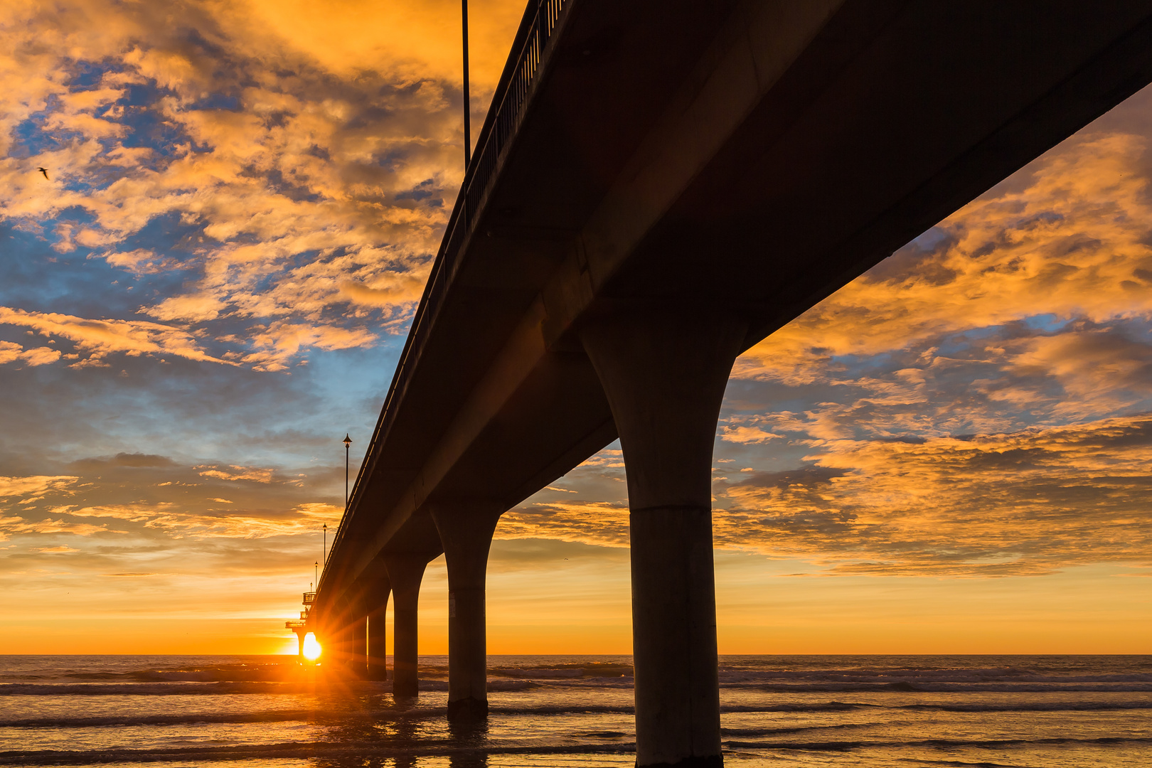 Sunrise New Brighton Pier, New Zealand