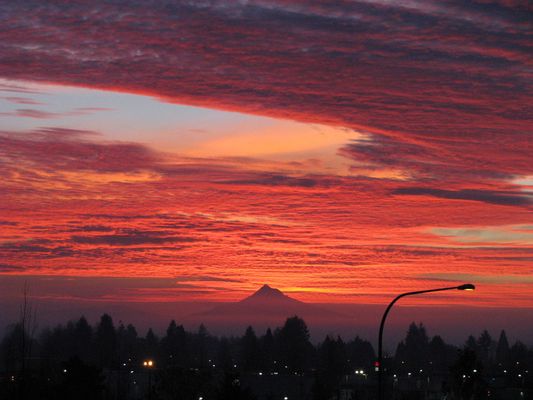 Sunrise of Fire, Mt Hood Oregon