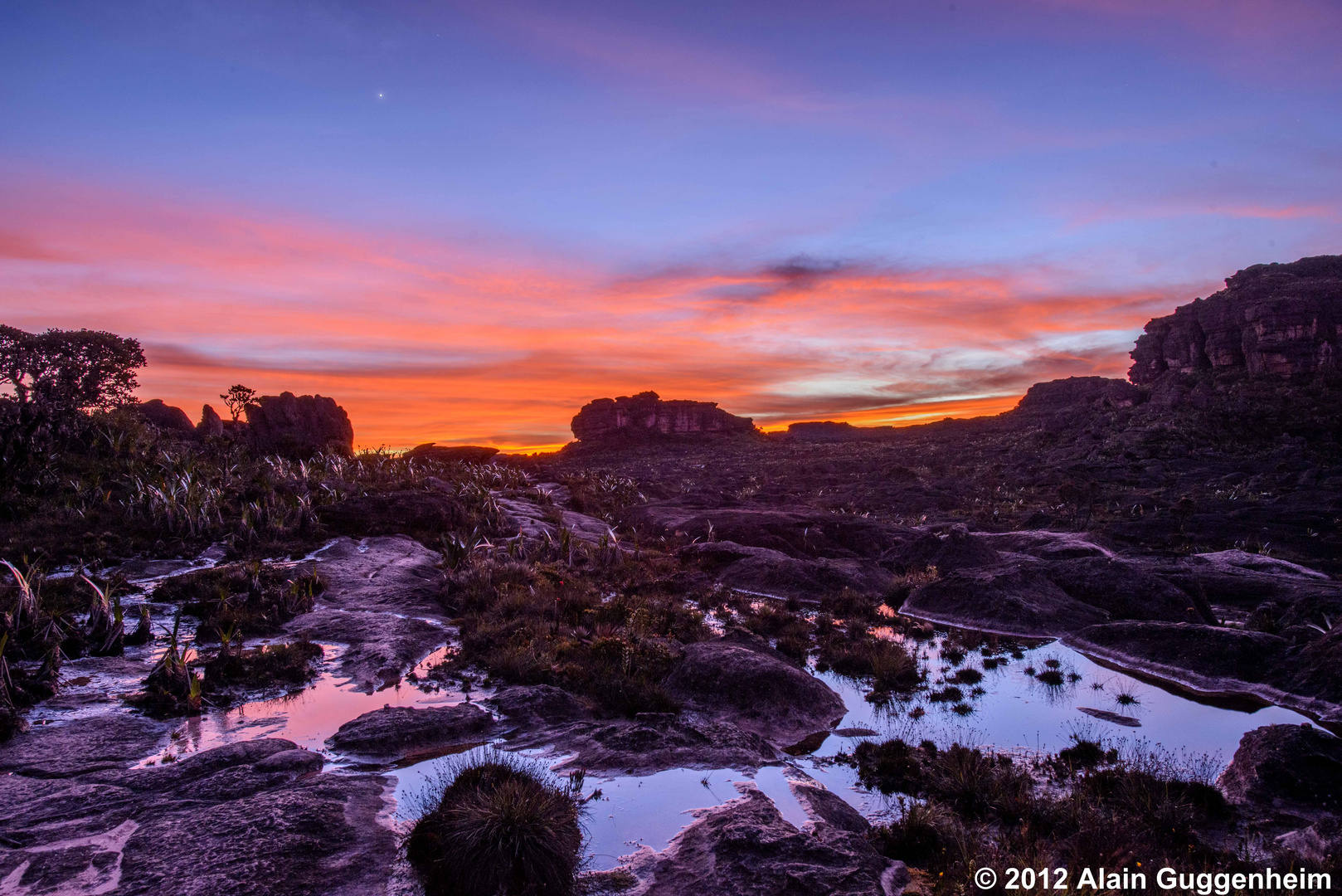 Sunrise on Roraima tepui, Venezuela