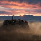 Sunrise over a dead city, Civita di Bagnoregio