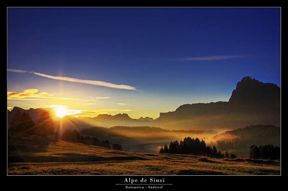Sunrise over Alpe di Siusi
