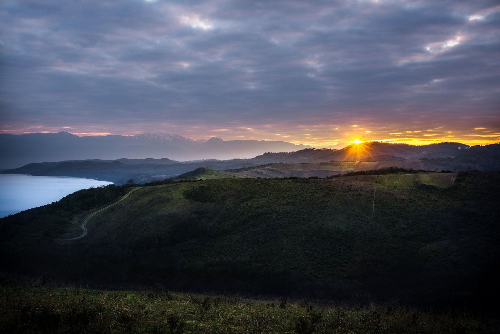 Sunrise over Cape of Rodon