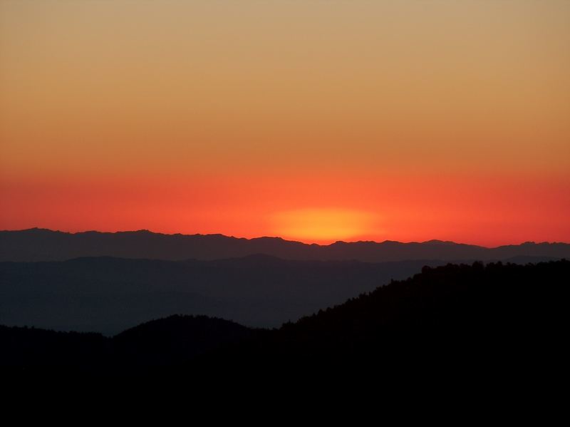 sunrise over Cochella Valley, CA