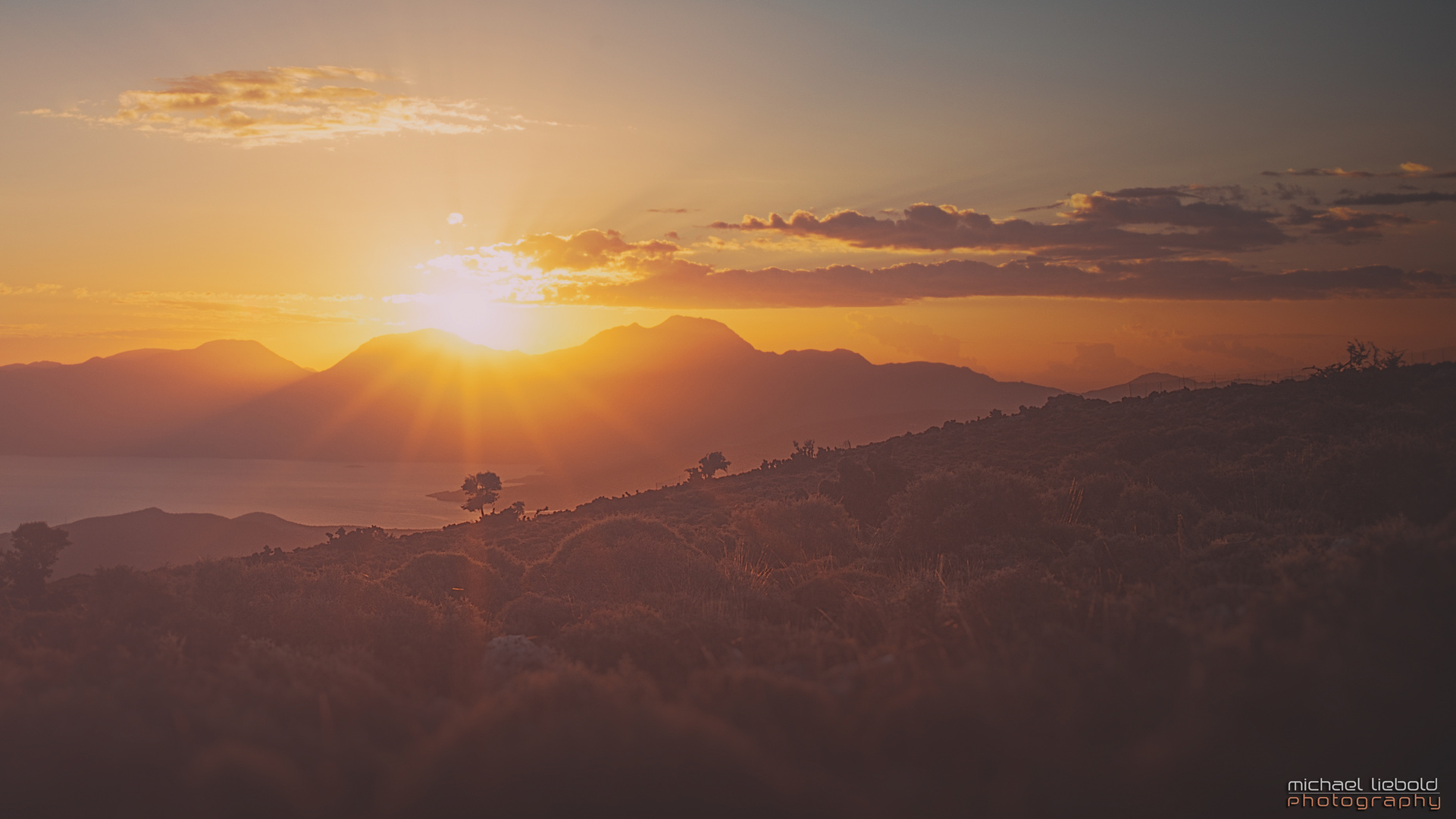 Sunrise over Crete