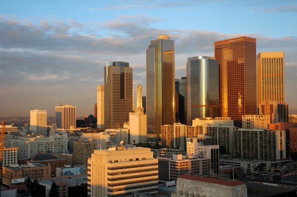 Sunrise over Downtown Los Angeles