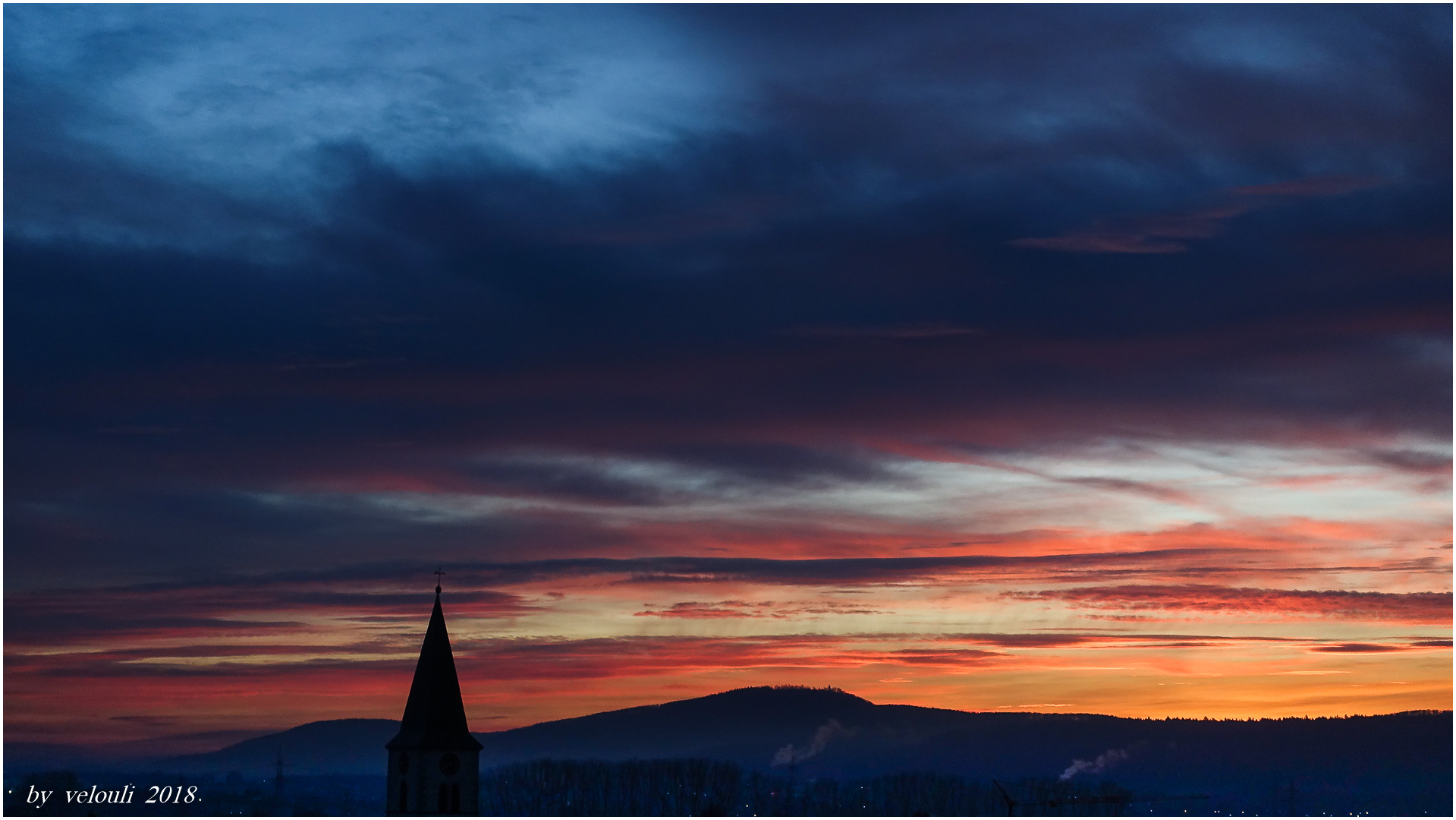 sunrise over Herten (Baden)