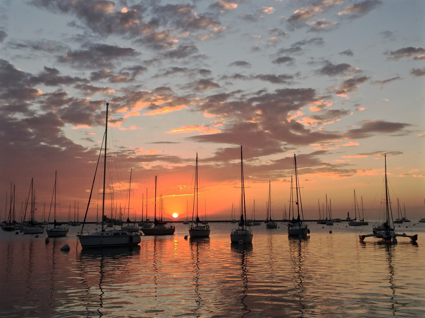 Sunrise over Lake Michigan