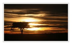 Sunrise over Makgadikgadi pans...