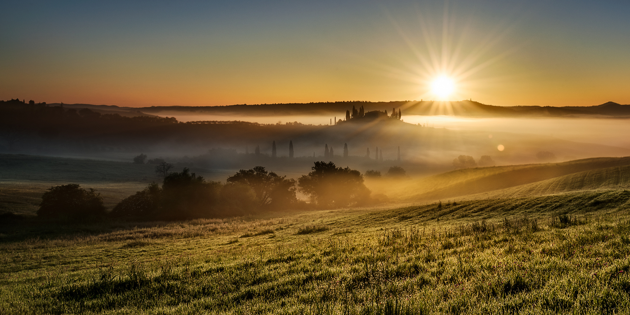 "Sunrise over Pienza"