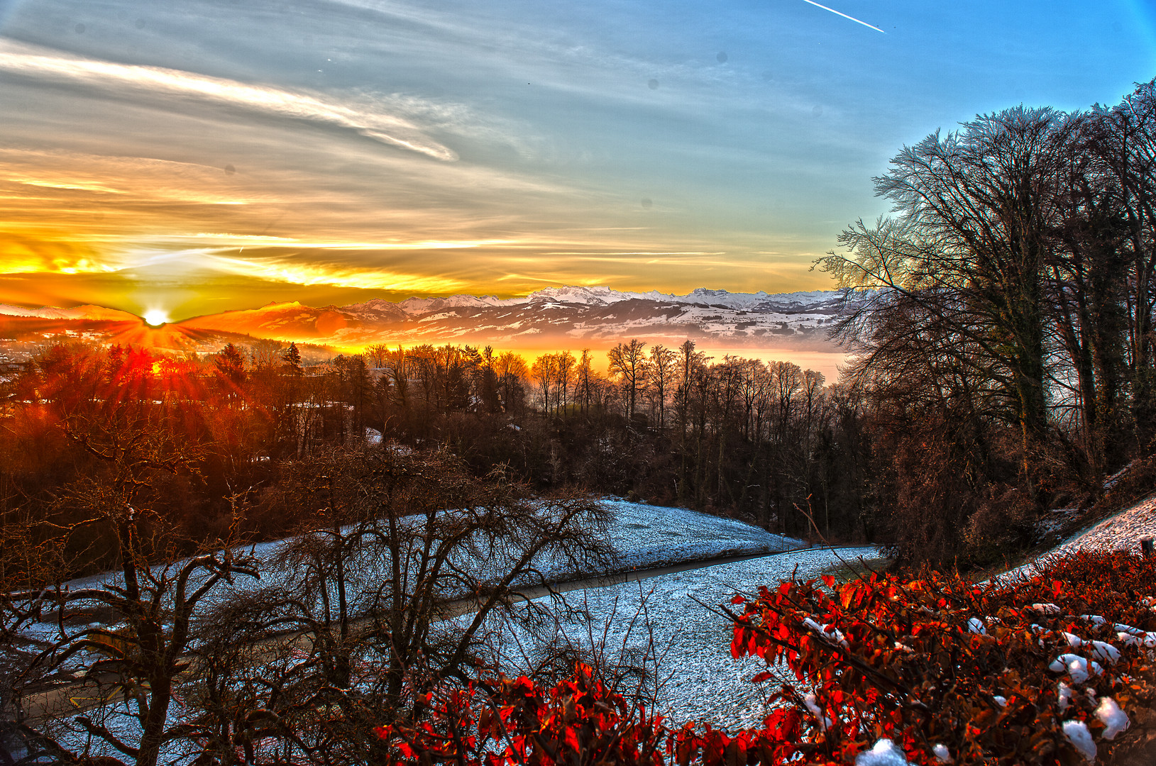 Sunrise over the alps