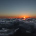 Sunrise over the clouds