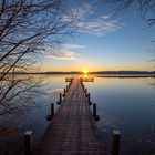 sunrise over the footbridge