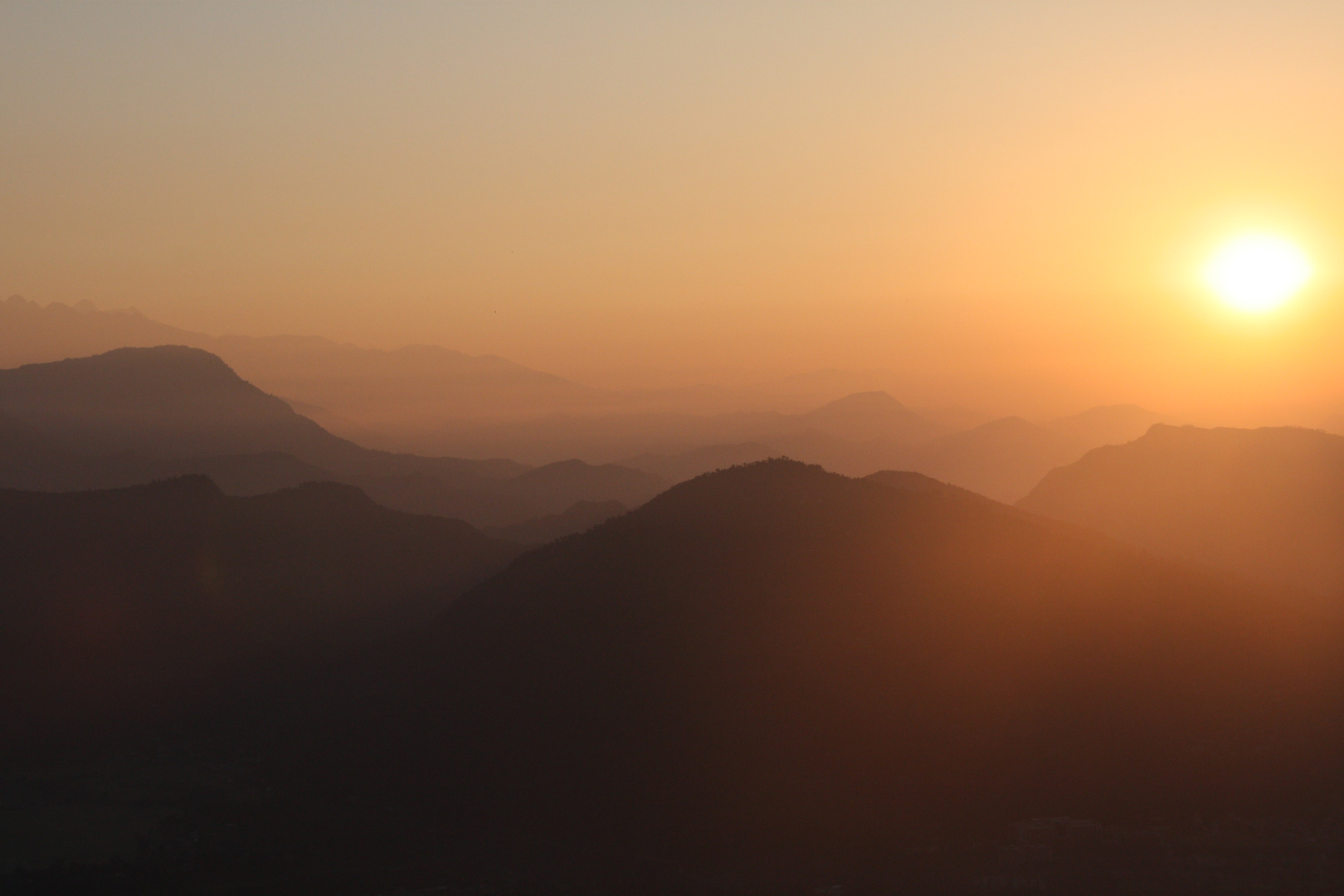 Sunrise over the Himalayas