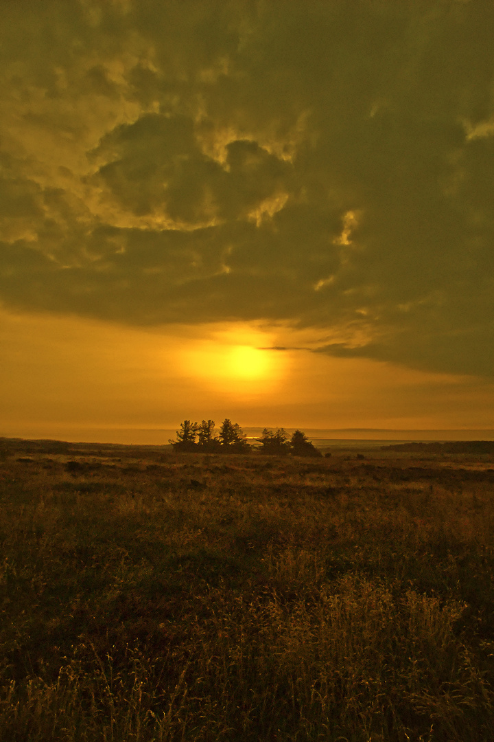 sunrise over the red cliff