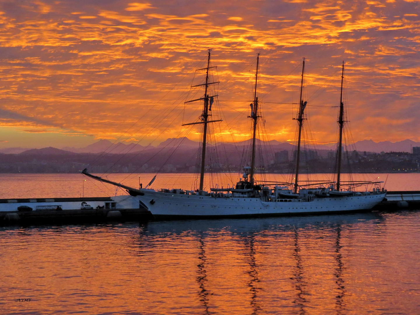 Sunrise over Valparaiso