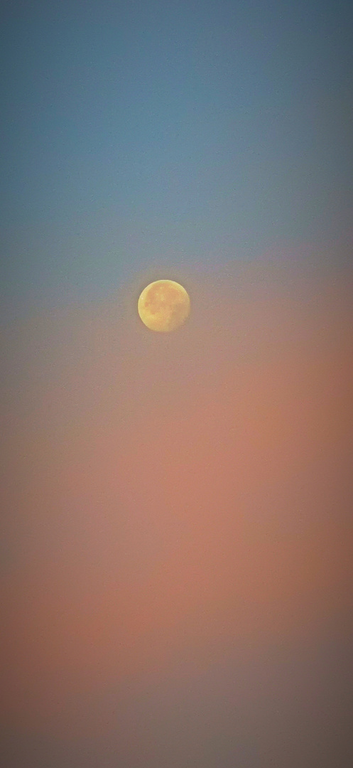 Sunrise with full moon