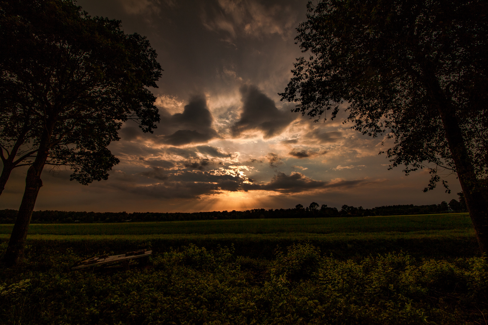 Sunset after storm