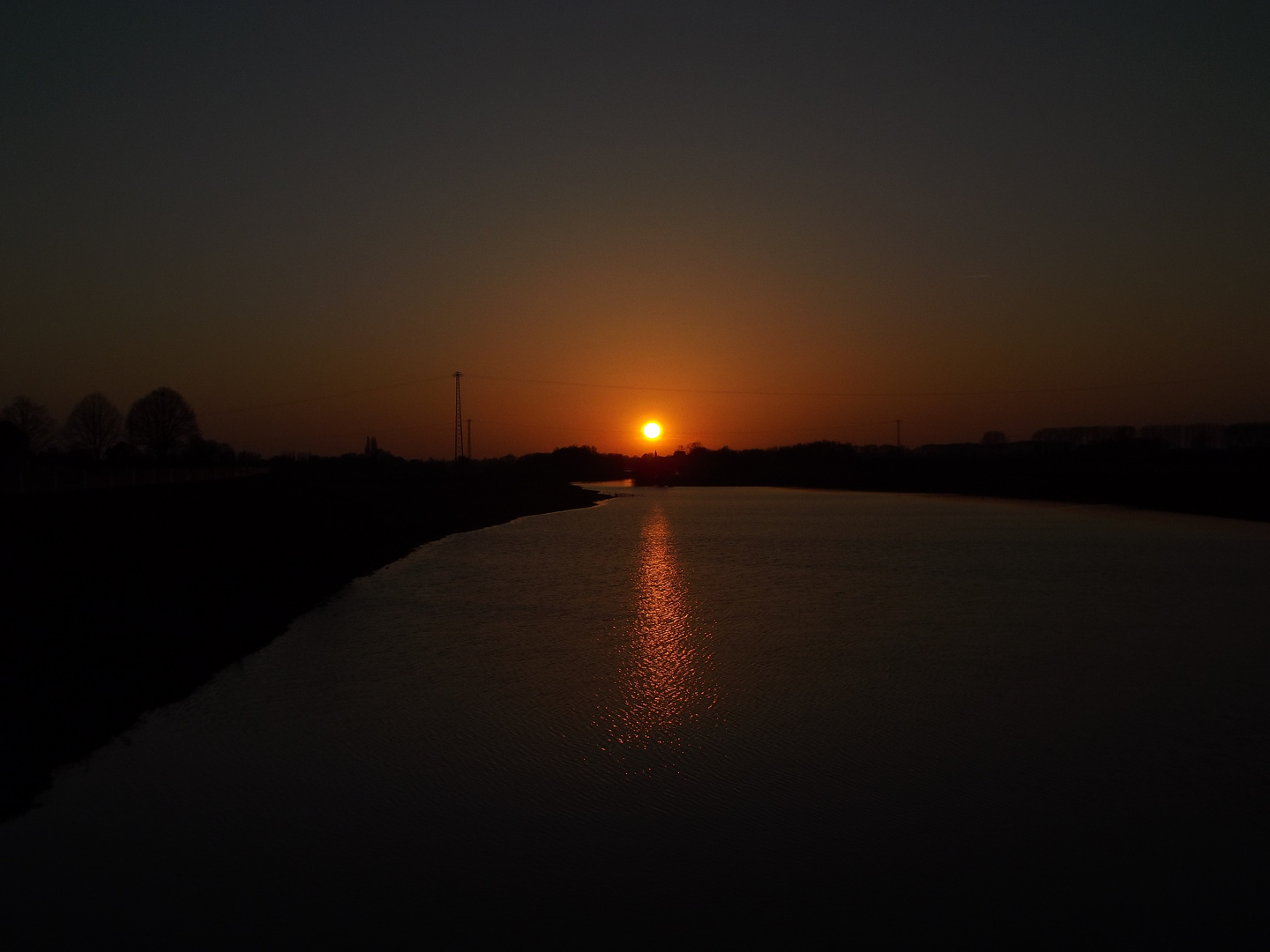 Sunset am Altrhein bei Kleve-Griethausen