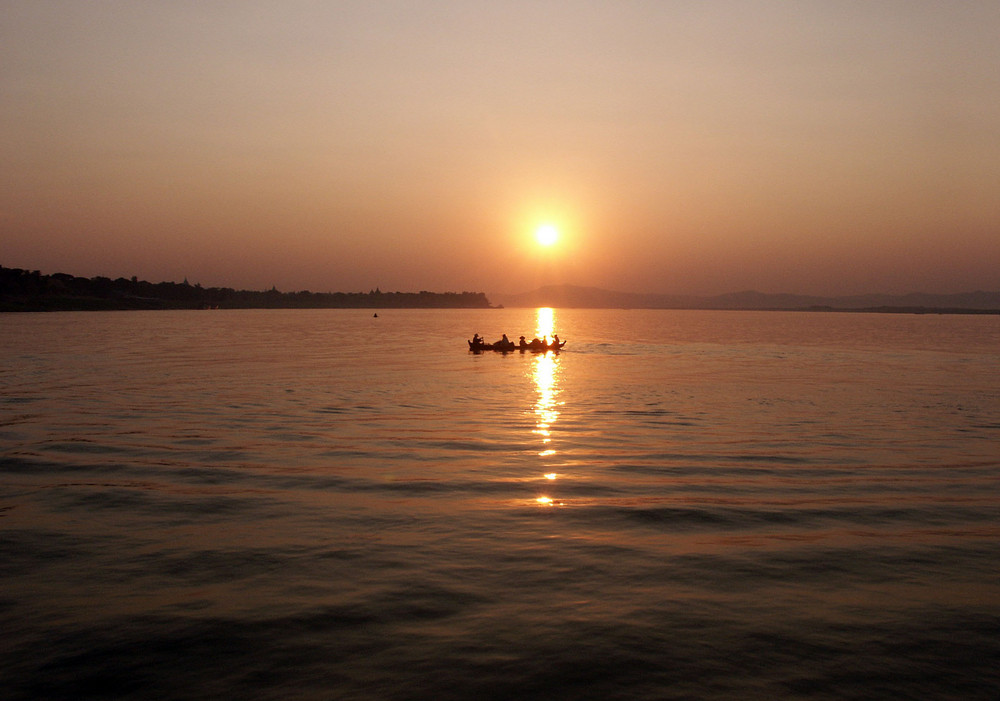 Sunset am Ayeyarwady