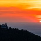 Sunset am Breitenstein mit Blick auf die Burg Teck