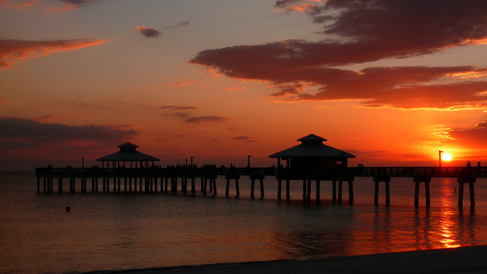 Sunset am Fort Myers Pier