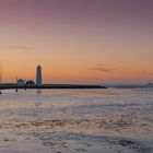 Sunset am Hafen von Reykjavik