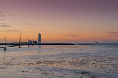 Sunset am Hafen von Reykjavik