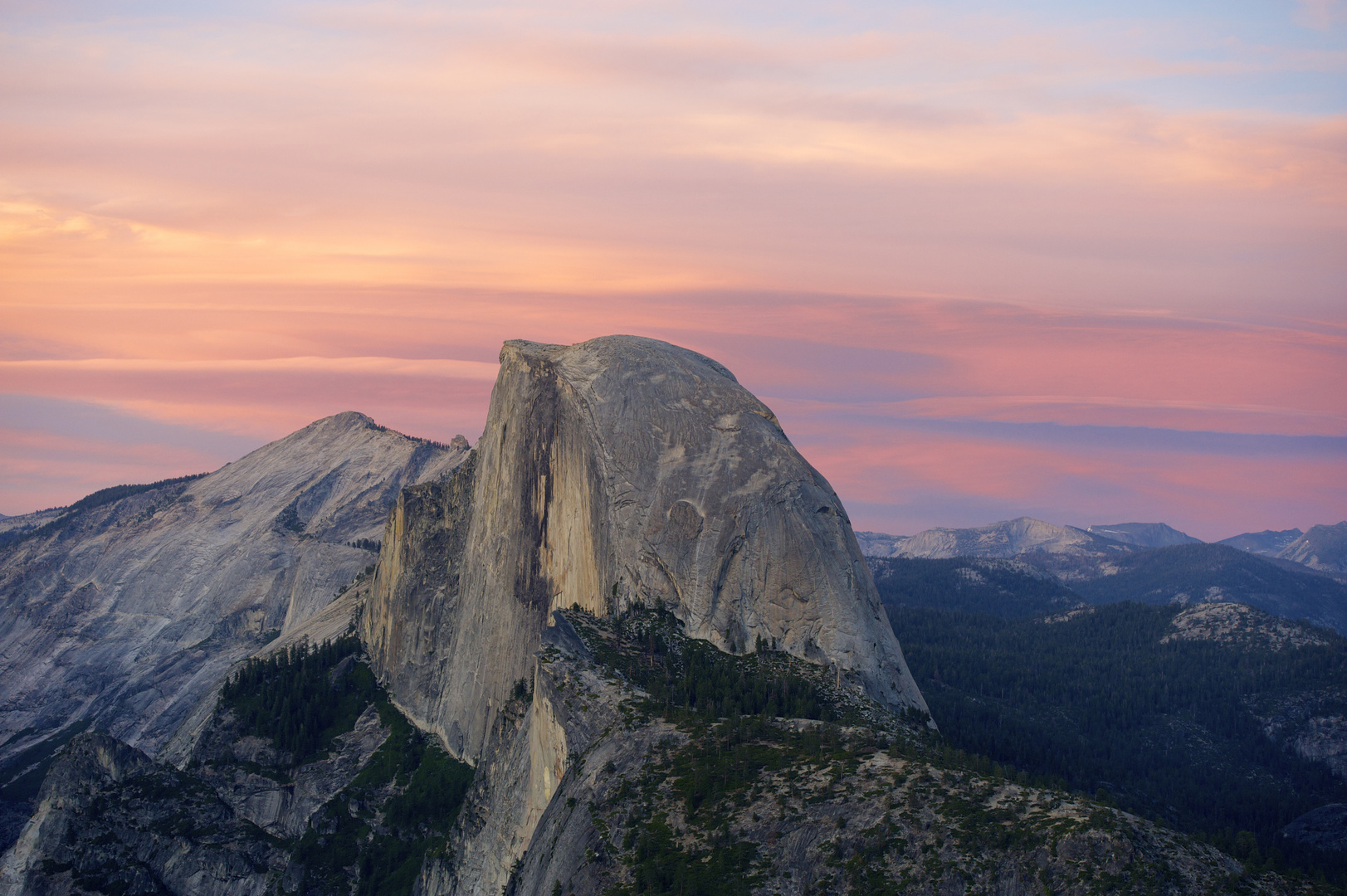 Sunset am Half Dome