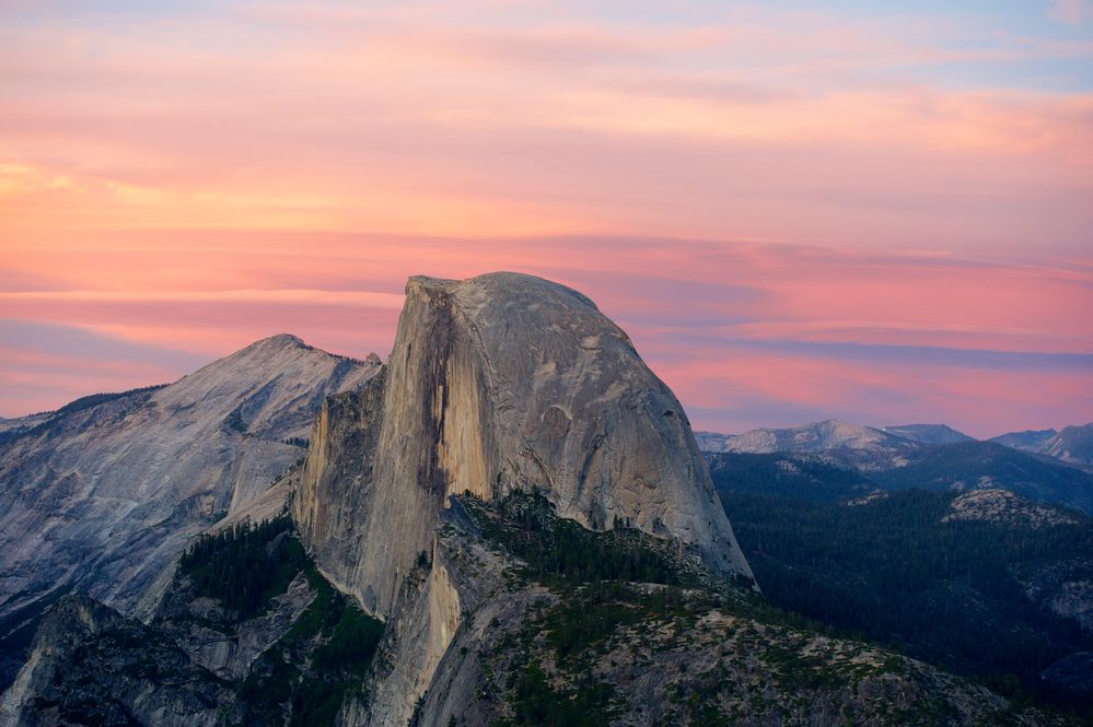 Sunset am Half Dome