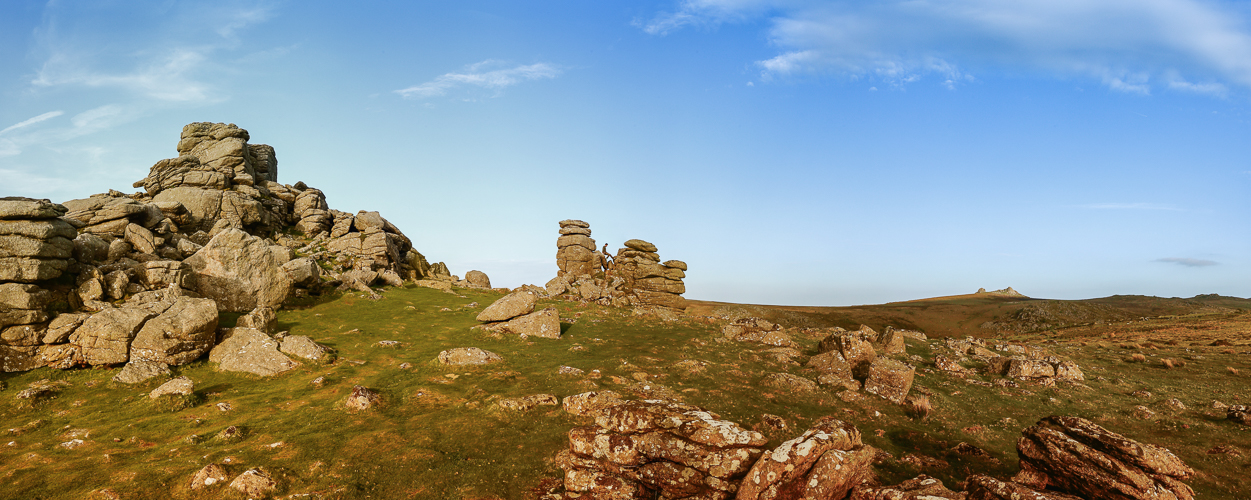 Sunset am Hound Tor im Dartmoor