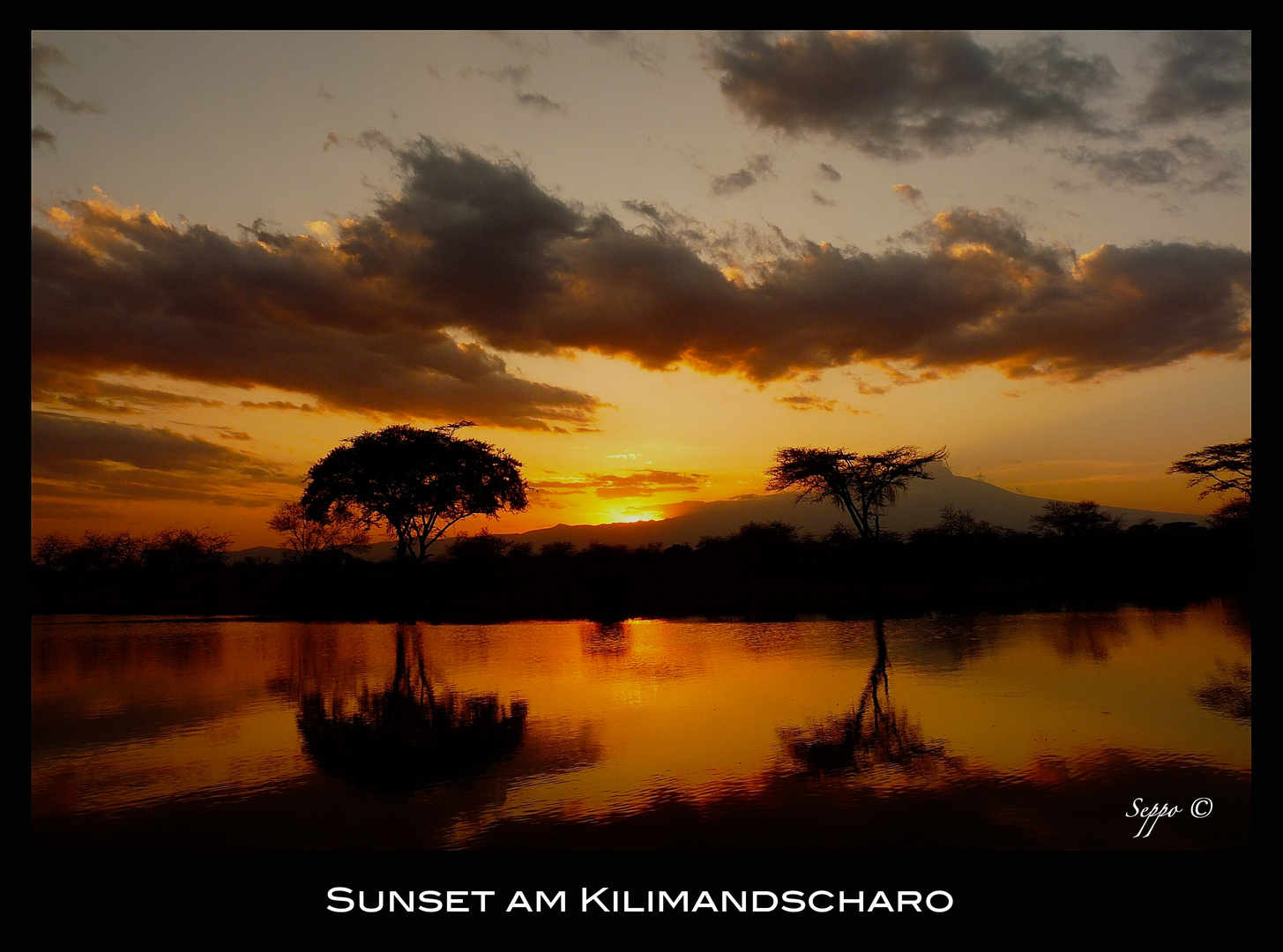 Sunset am Kilimandscharo