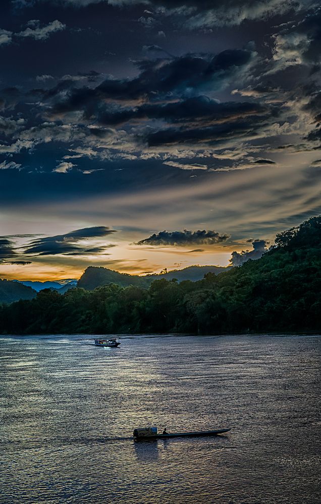 Sunset am Mekong