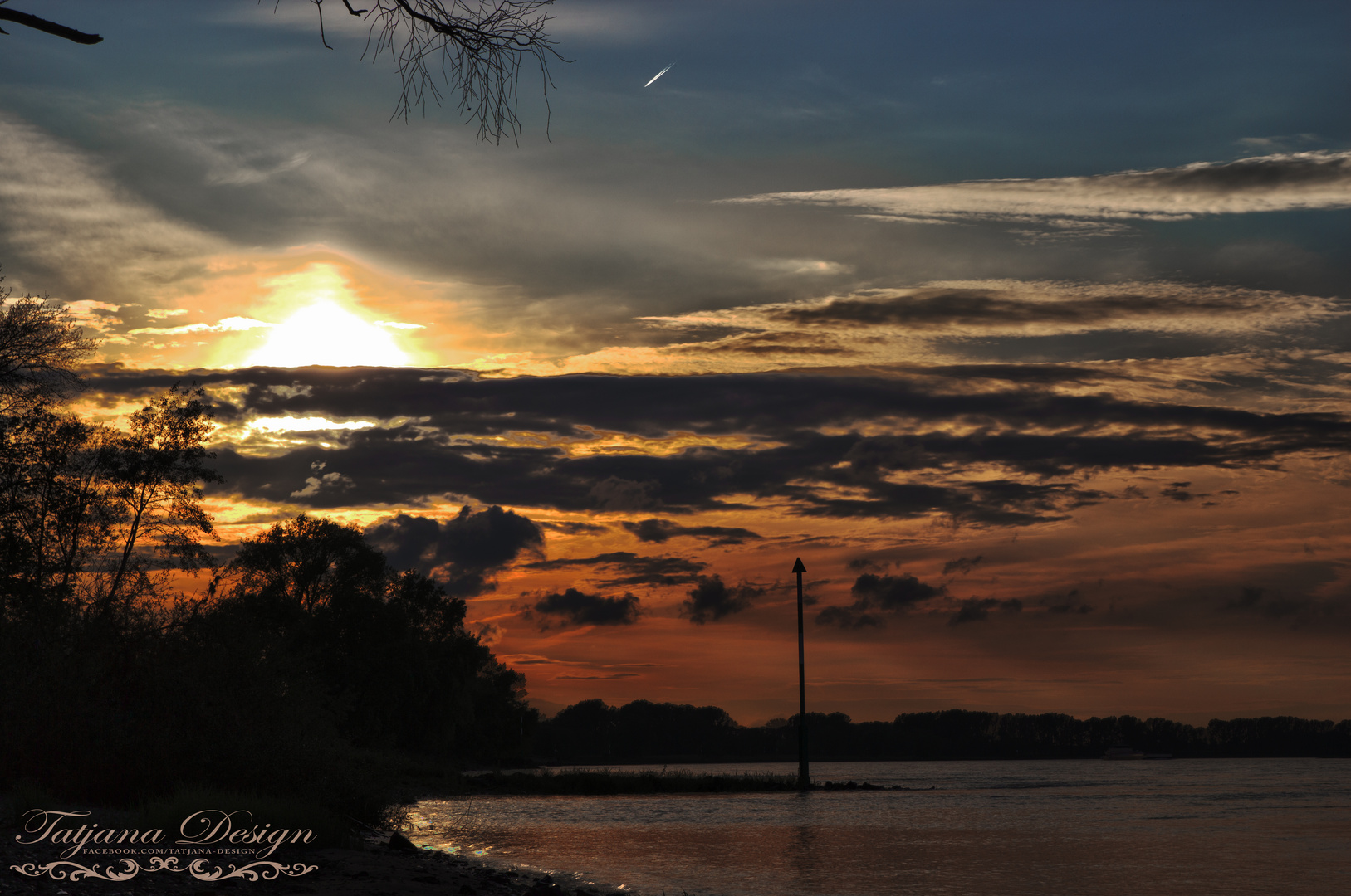 sunset am Rhein