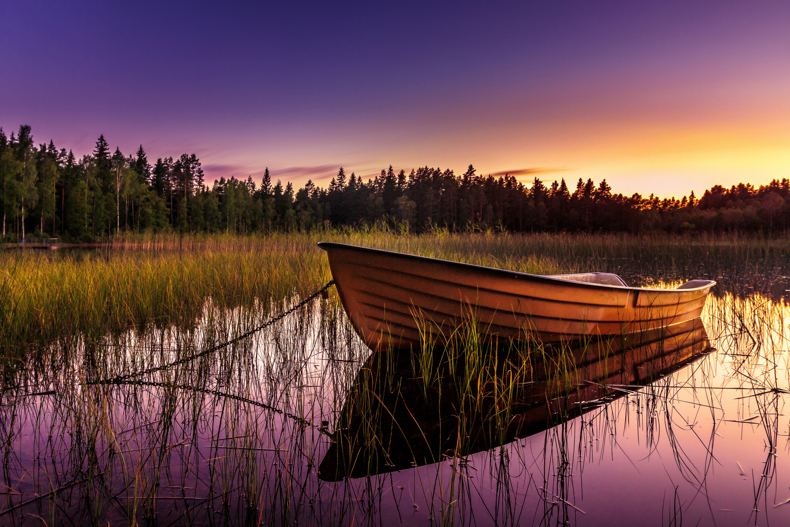 Sunset am Skogshyltasjön-Smaland-Schweden