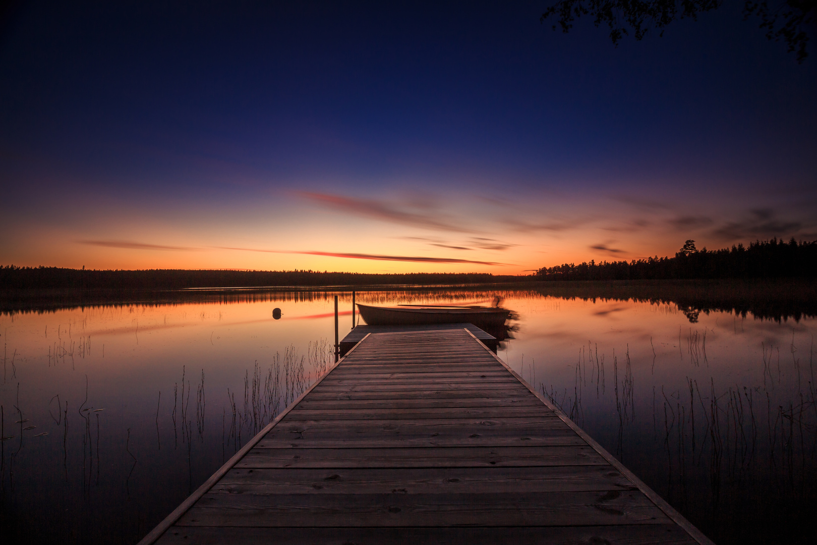 Sunset am Skogshyltasjön/Smaland/Schweden 