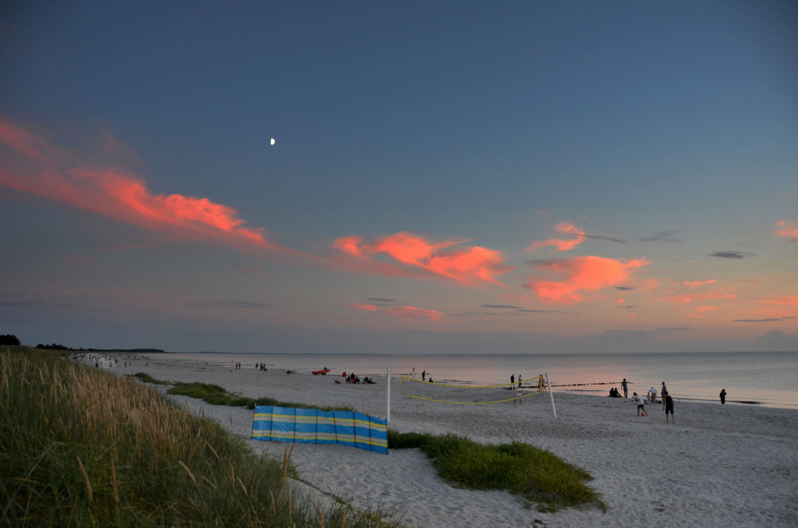 Sunset   am Strand Hiddensee