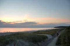 Sunset   am Strand Hiddensee